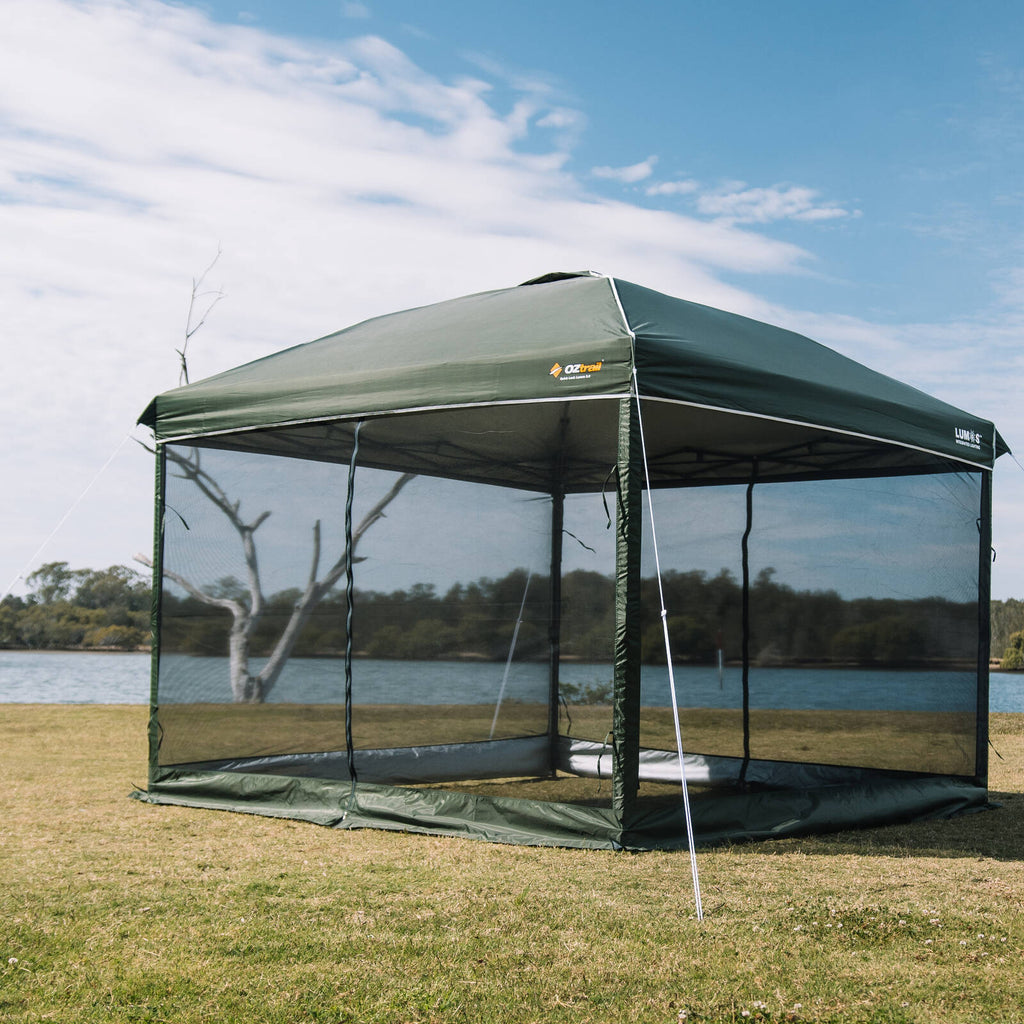 OZtrail 3m Quick Lock Lumos Gazebo w/mesh walls - Image 8 of 10