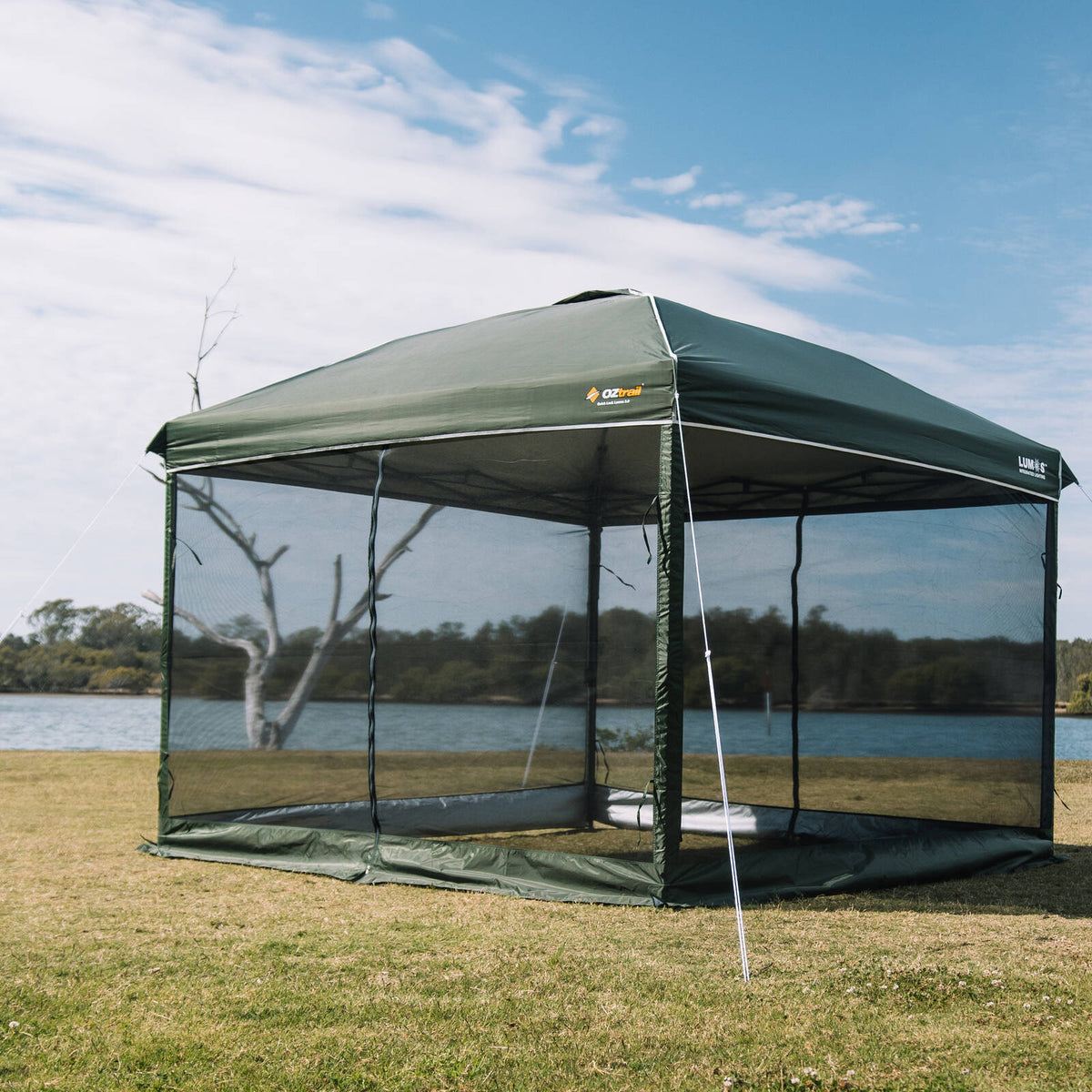 OZtrail 3m Quick Lock Lumos Gazebo w/mesh walls - Image 8 of 10