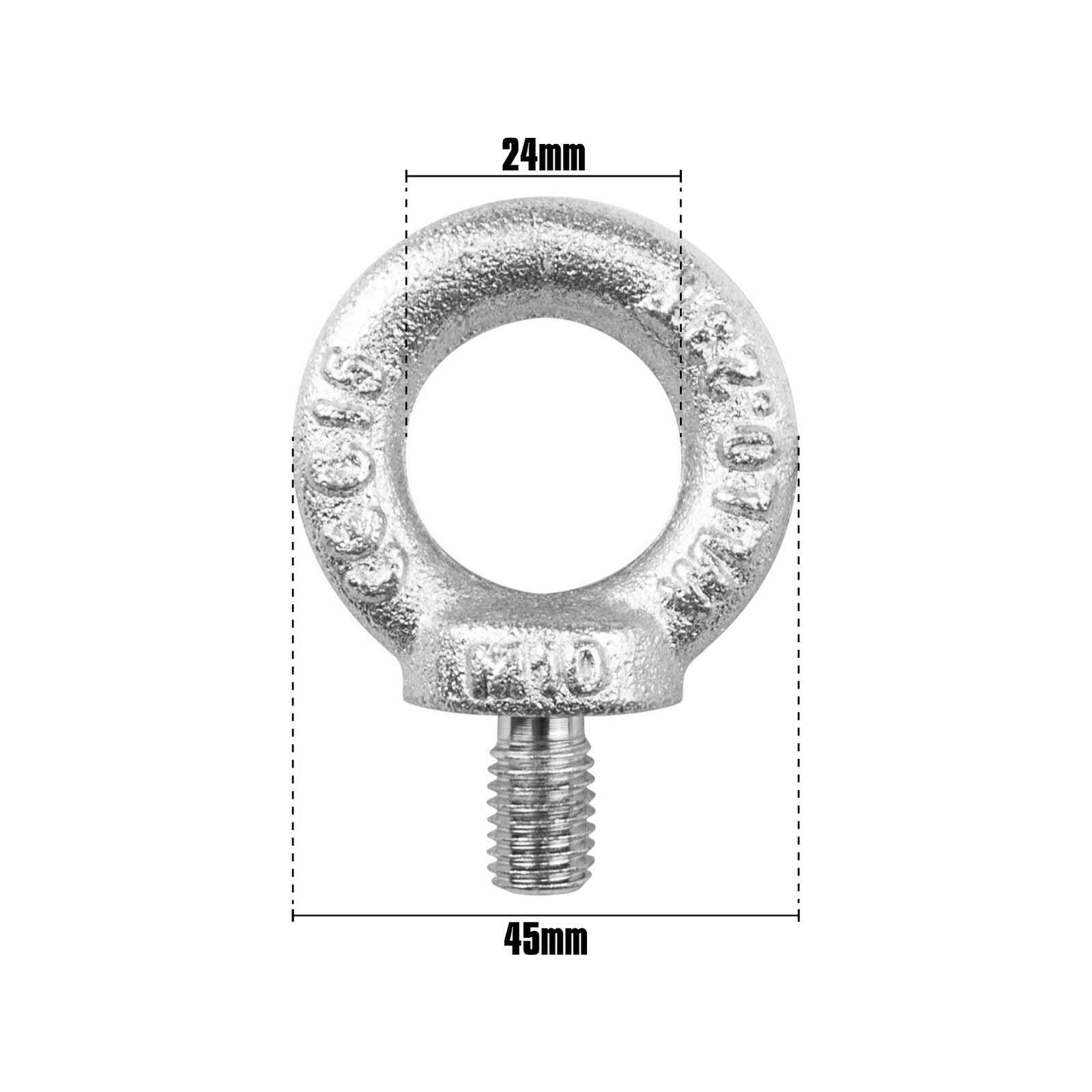 Pinnacle 42 x 65 x 13mm M10 Zinc Plated Eye Bolt - Image 2 of 4