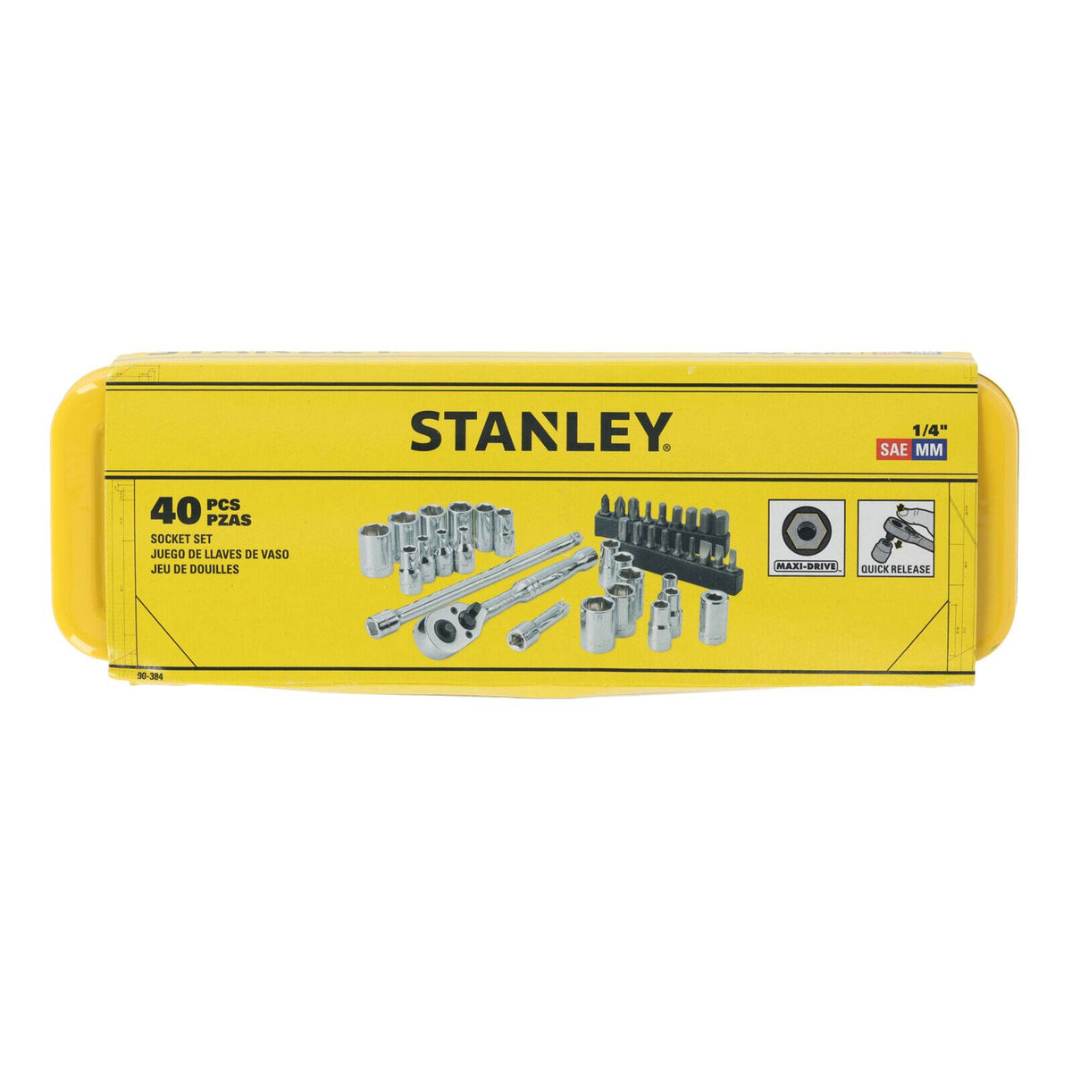 Stanley 1/4" Drive Socket Set - 40 Piece - Image 2 of 3
