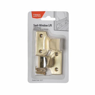 Taskmaster 42 x 32mm Polished Brass Sash Lift - 2 Pack - 42 x 32mm Polished Brass