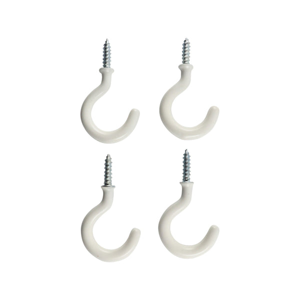 Everhang 17mm White PVC Cup Hook - 4 Pack
