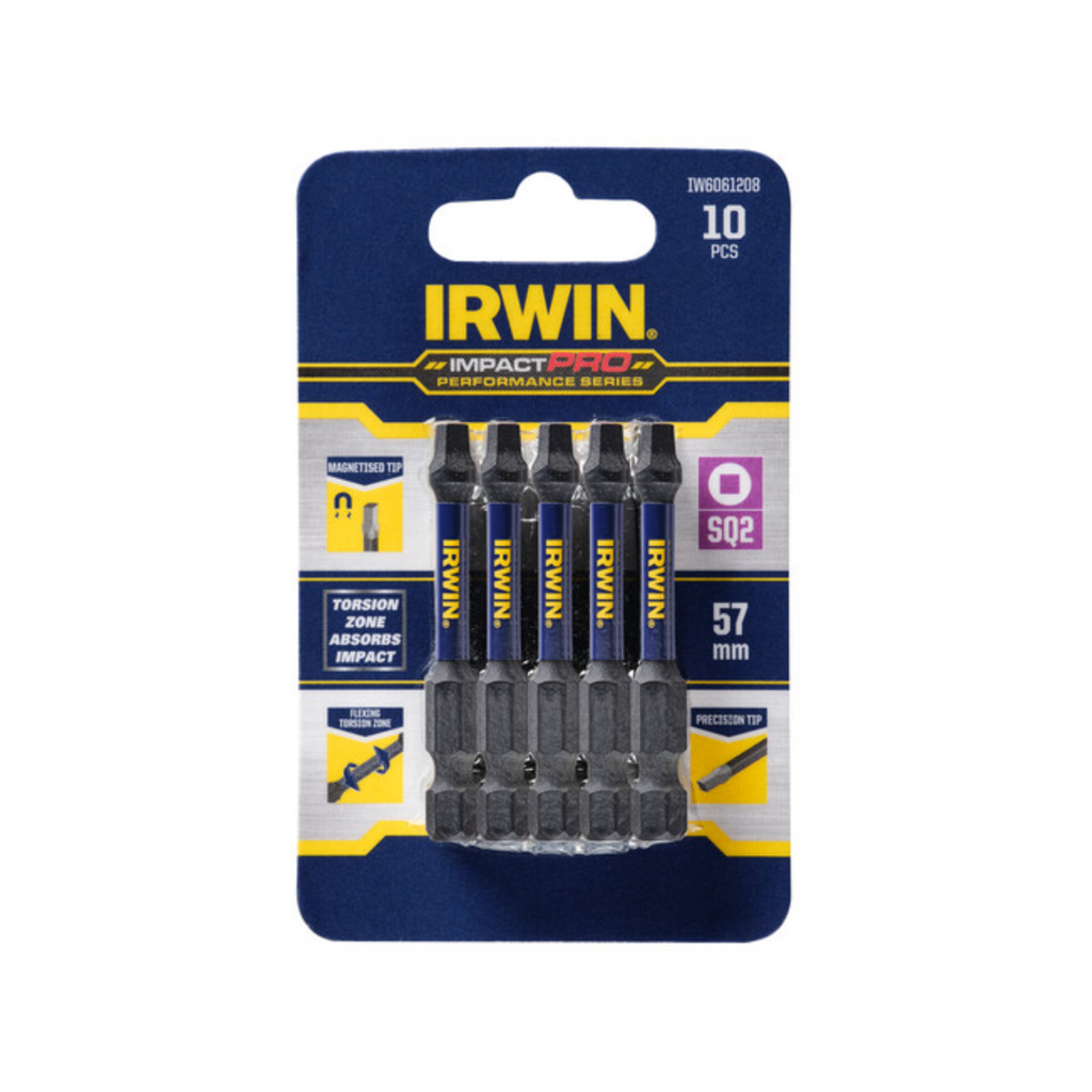 IRWIN 57mm SQ2 Impact Pro Performance - 10 Pack - Image 1 of 2