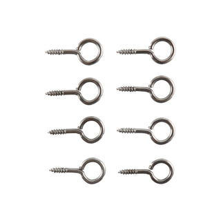 Everhang 7mm NP Screw Eye Hook - 8 Pack