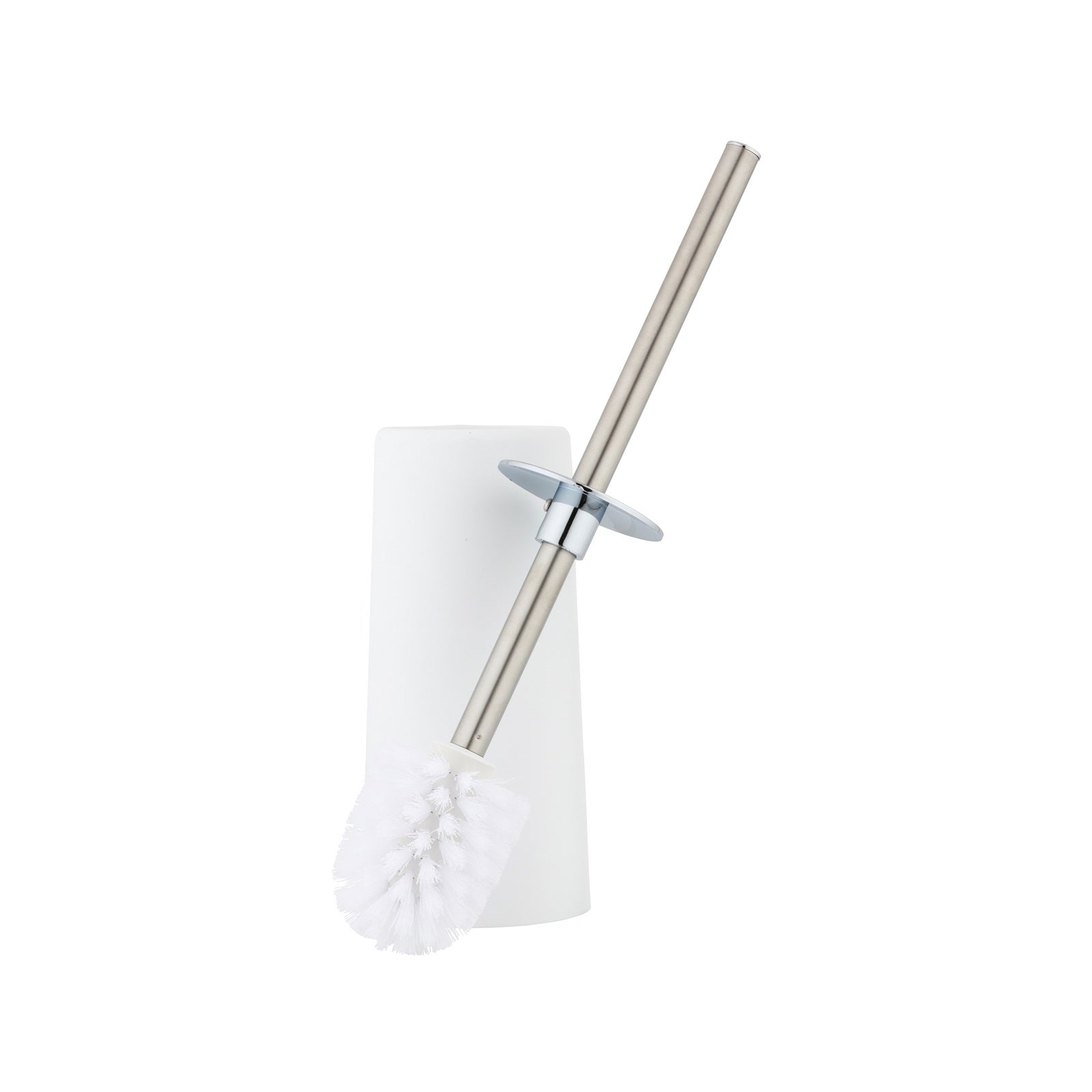 Barelli Matte White Plastic Toilet Brush &amp; Holder - Image 2 of 4