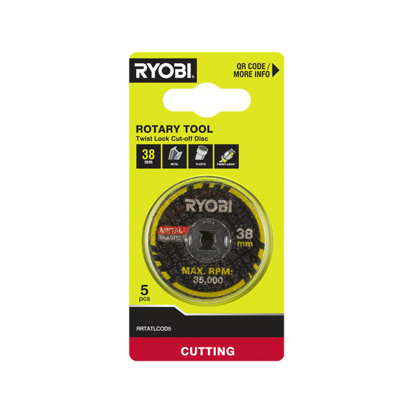 Ryobi 38mm Rotary Twist Lock Cutting Disc - 5 Pack