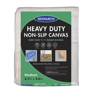 Monarch 2.7 x 3.6m Heavy Duty Non-Slip Canvas Drop Sheet