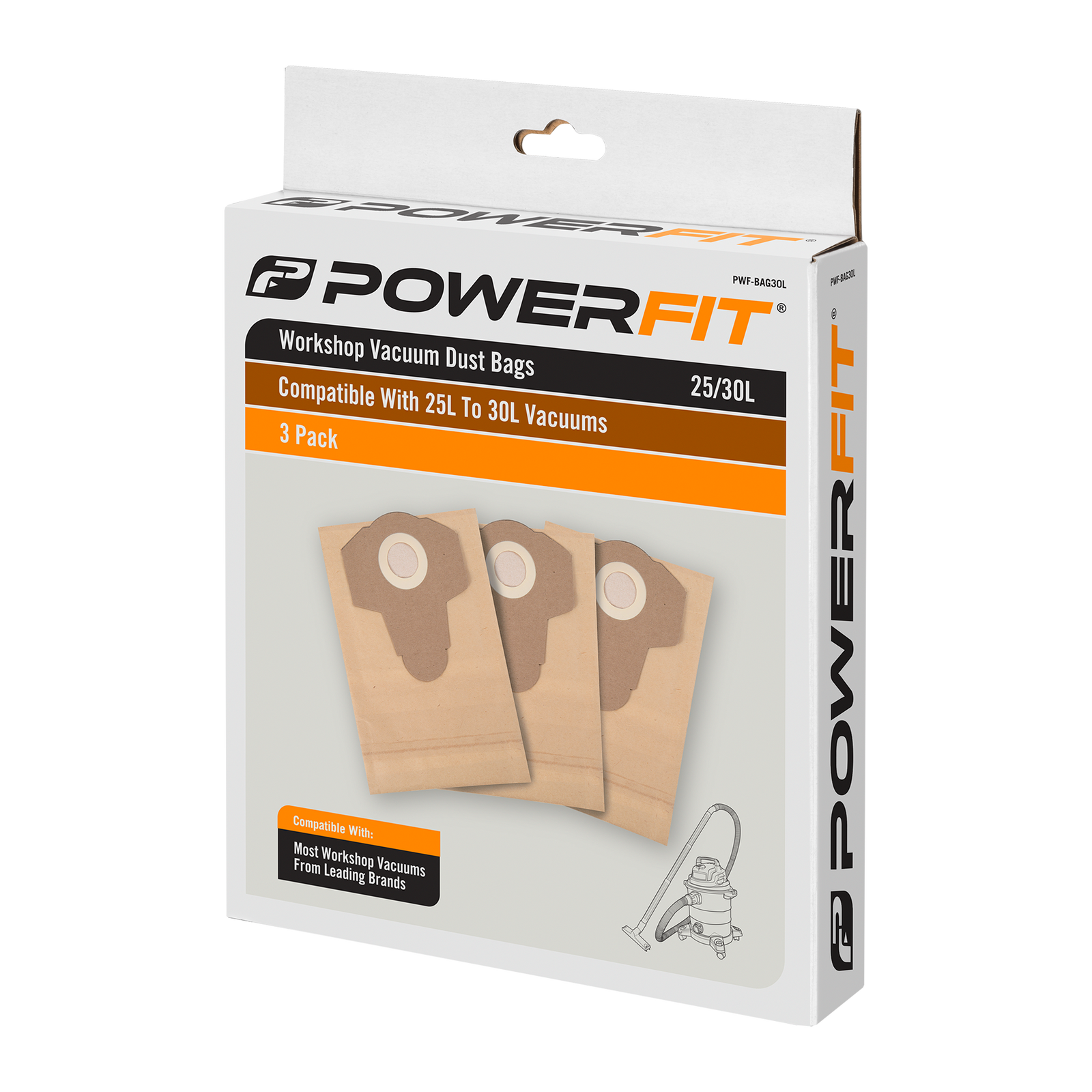 PowerFit 30L Dust Bag - 3 Pack - Image 1 of 2
