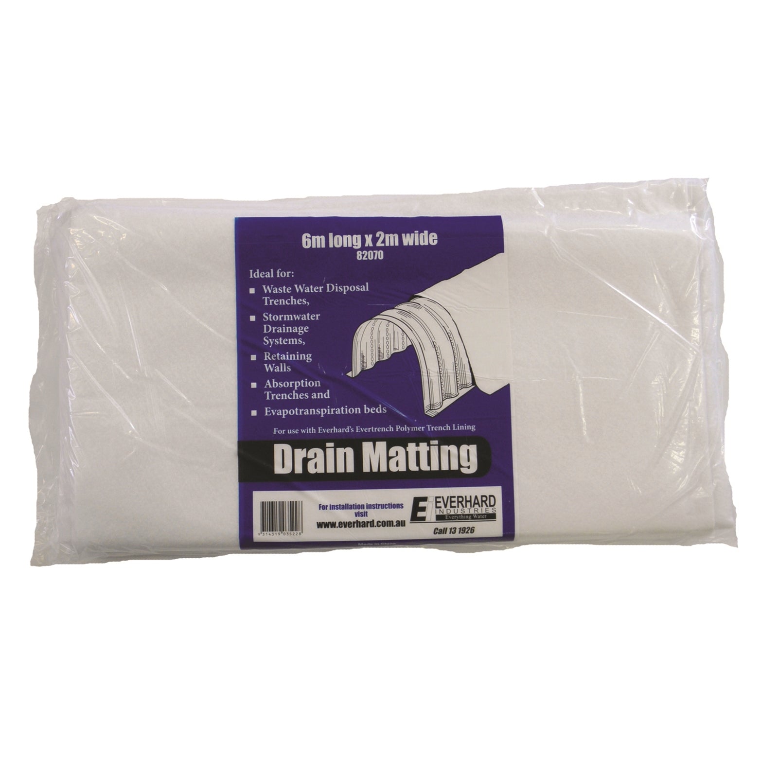 Everhard 2 x 6m White Drain Matting - Image 1 of 1
