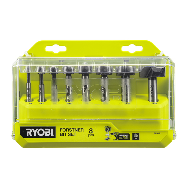 Ryobi 8 Piece Forstner Bit Set