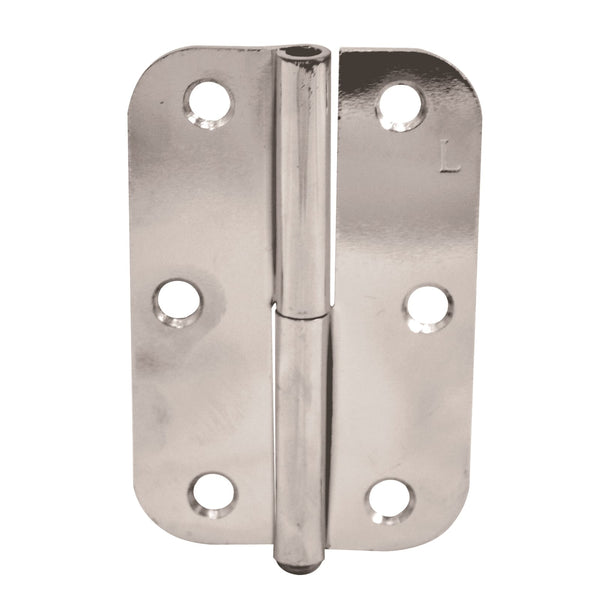 Lane 90mm Polished Chrome Left Hand Lift Off Pin Durasmooth Radius Hinge
