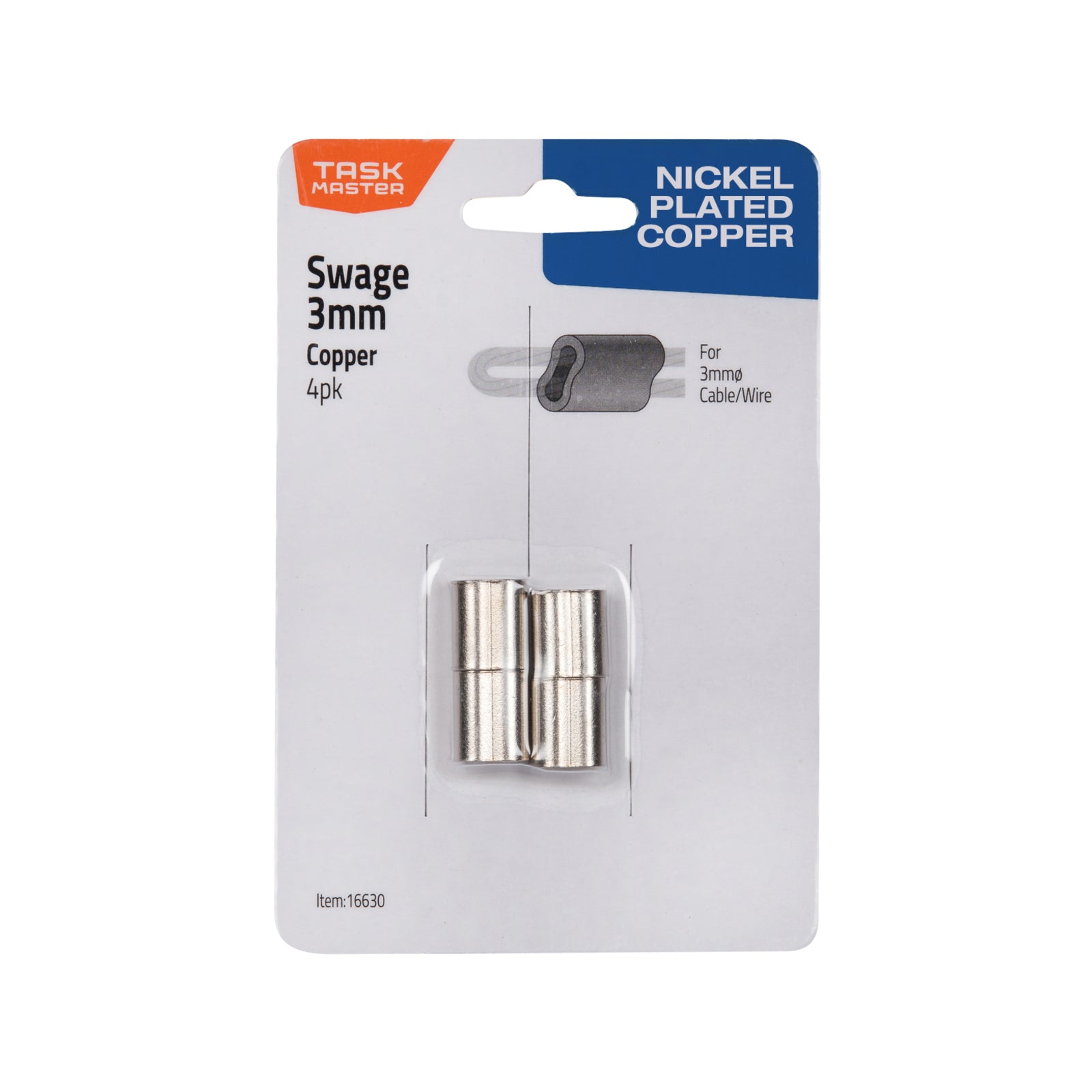 Taskmaster 3mm Copper Swage - 4 Pack - Image 1 of 2