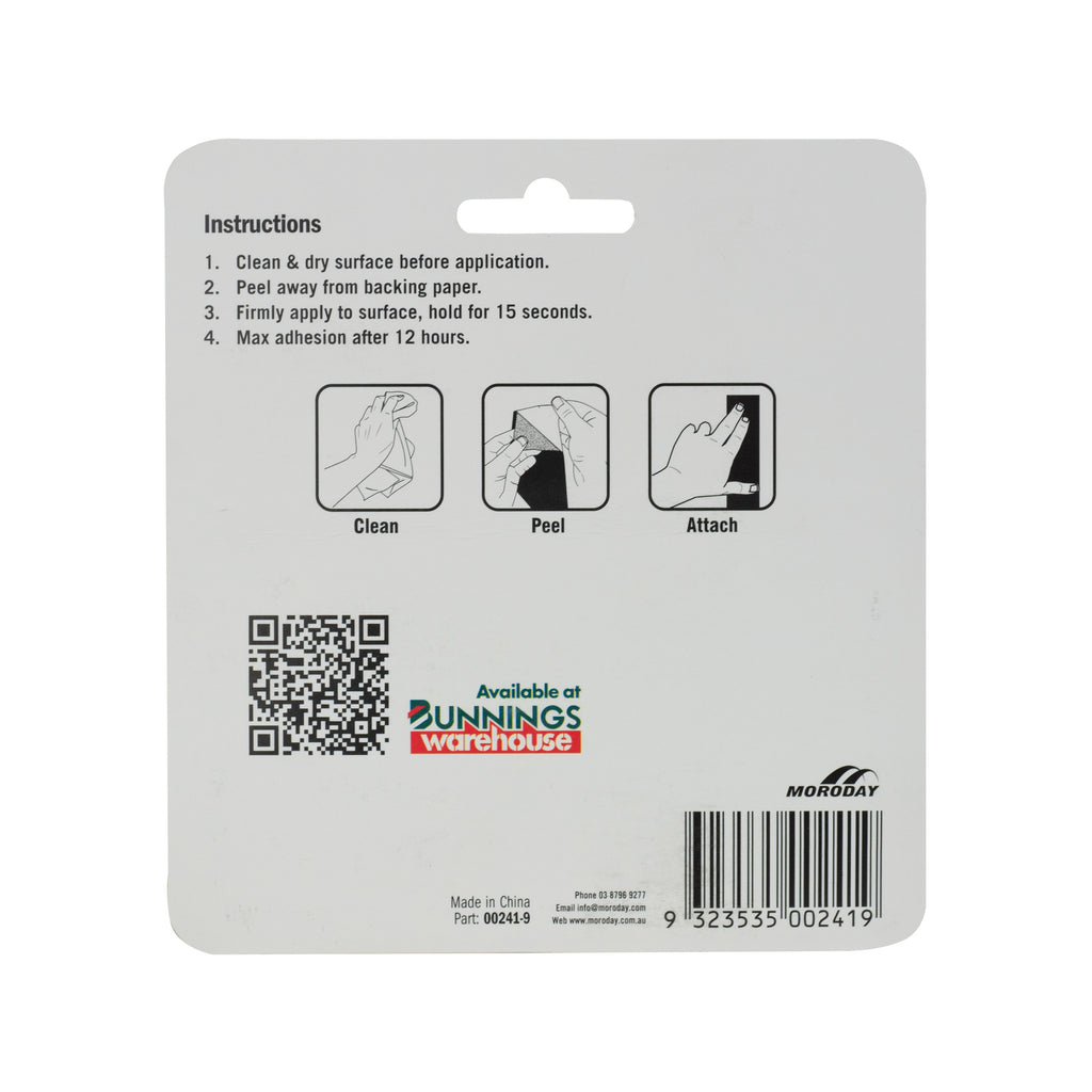 Moroday 25mm x 1m White Hook And Loop Self Adhesive - Image 3 of 3