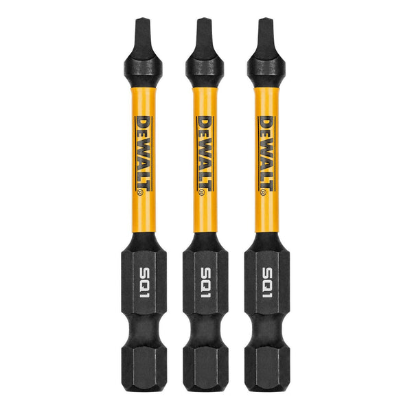 DeWALT FLEXTORQ 57mm SQ1 Screwdriver Bit DWAF2SQ1IR3 - 3 Pack