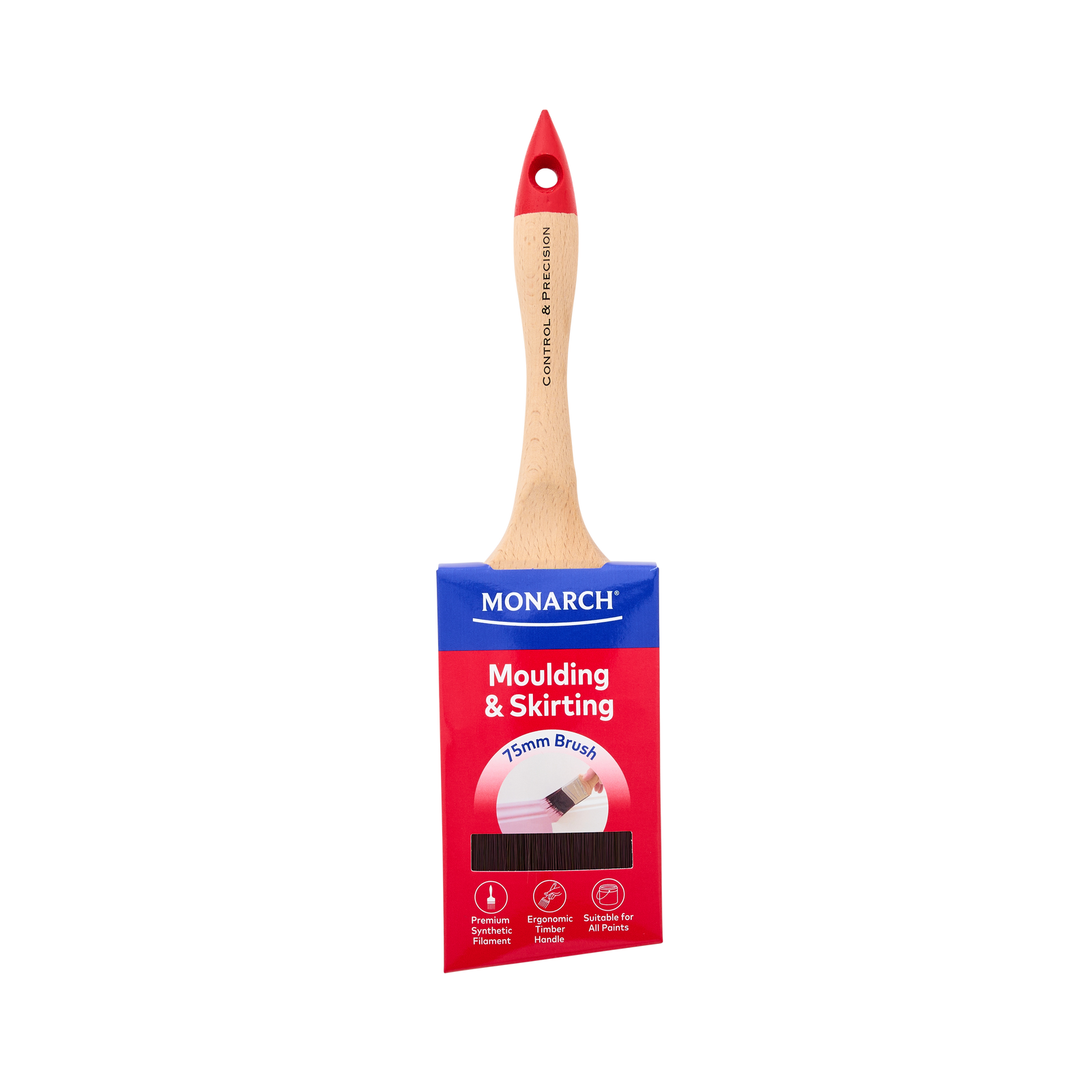 Monarch 38mm Moulding And Skirting Synthetic Paint Brush - 38mm - Image 1 of 5