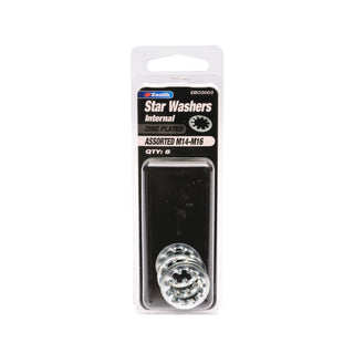 Zenith M14-M16 Zinc Plated Assorted Internal Star Washer - 6 Pack
