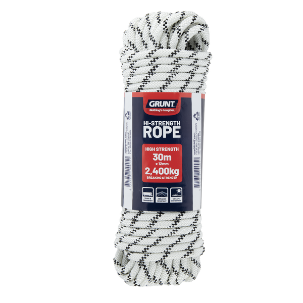 GRUNT 12mm x 30m High Strength Rope