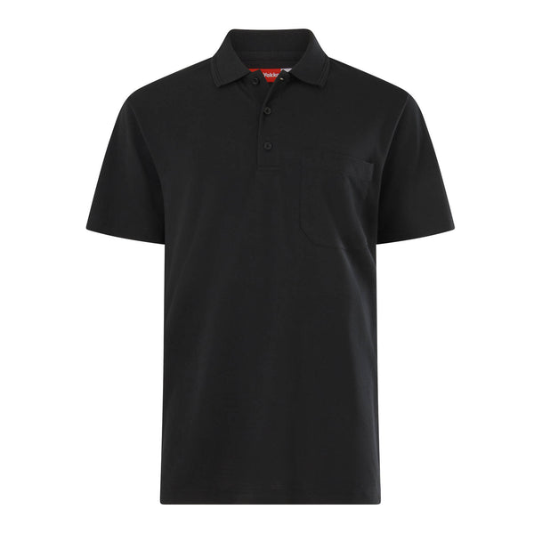 Hard Yakka Men's Black Short Sleeve Polo - Size L