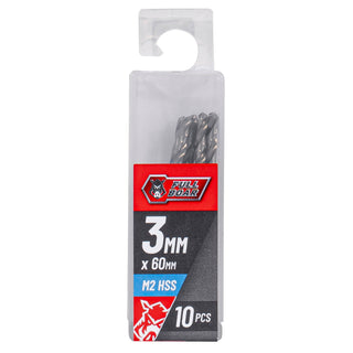 Full Boar 3mm M2 HSS Drill Bit - 10 Pack