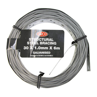 Airco 30 x 1.0mm x 6m Structural Galvanised Strapping