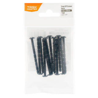 Taskmaster 5/32 x 50mm Black Snap Off Screw - 12 Pack