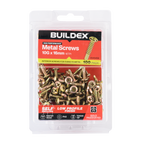 Buildex 10G x 16mm Gold Passivated Sheet Metal Screws - 100 Pack - Image 1 of 9
