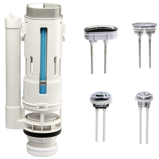 Kinetic Round And Oval Button Dual Flush Outlet Valve Kit