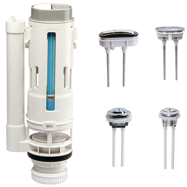 Kinetic Round And Oval Button Dual Flush Outlet Valve Kit
