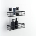 Fusion-Loc 26kg Black Matte Suction Double Shower Caddy - Image 2 of 7