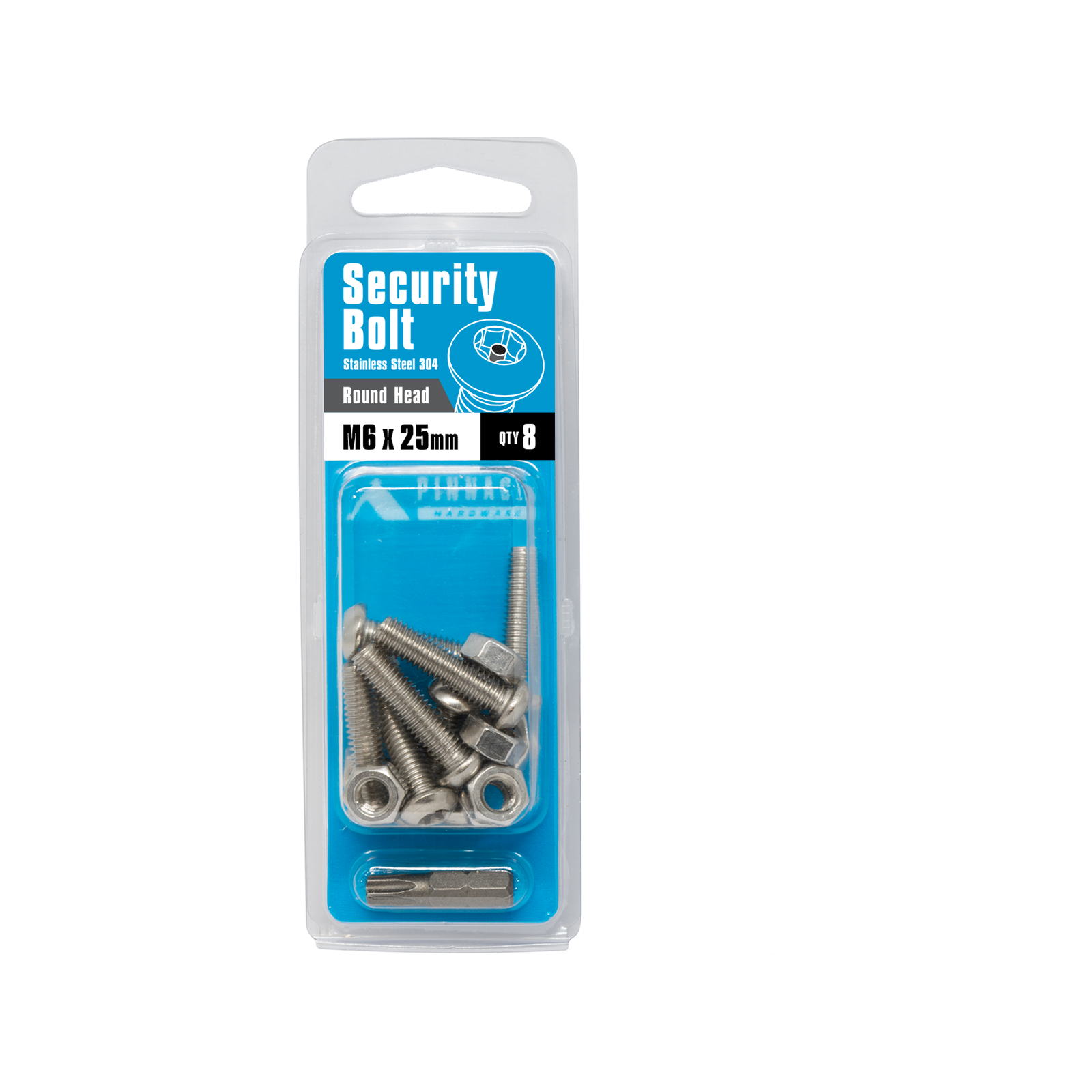 Pinnacle M6 x 25mm Stainless Steel Security Bolts - 8 Pack - Image 2 of 2