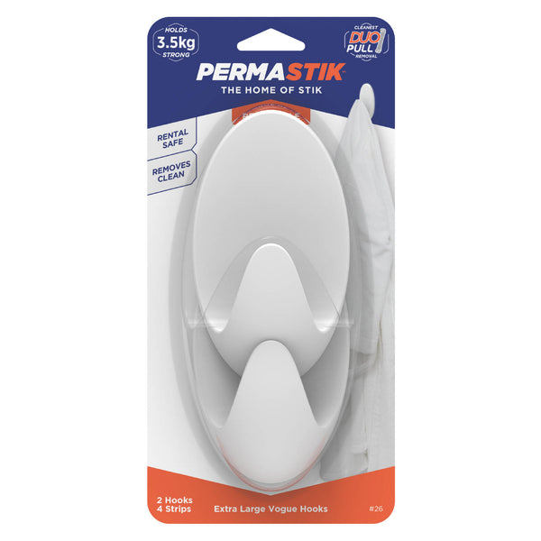 Permastik Extra Large Vogue Hooks - 2 Pack