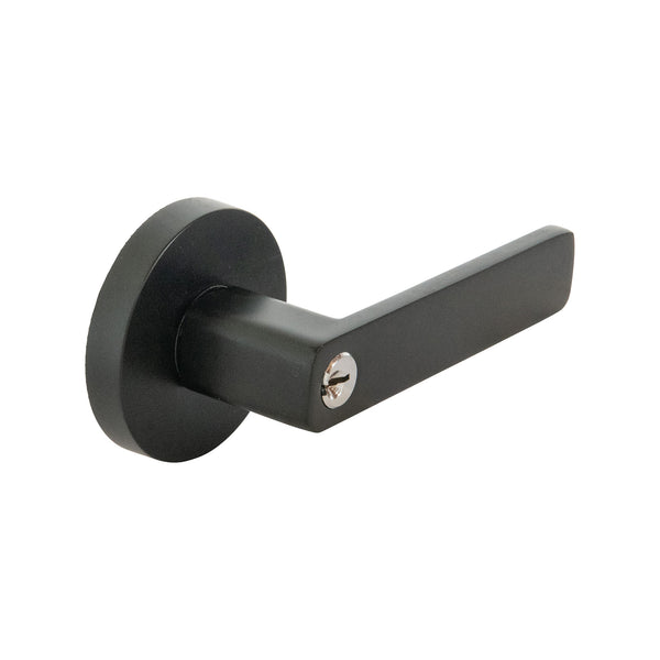 Ikonic San Fran Matte Black Entrance Lever Set - Entrance Matte Black