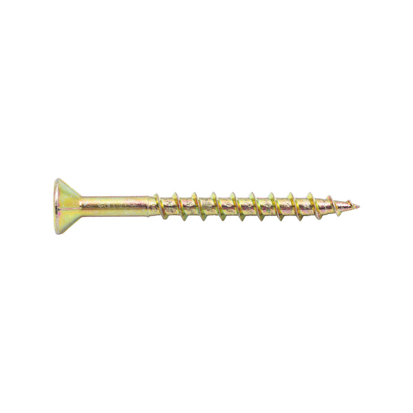 Zenith 10G x 50mm Countersunk Rib Head Chipboard Screws - 50 Pack