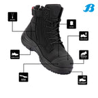 Bata Industrials Women's Black Luna Side Zip Safety Boot - US Size 7 - Image 2 of 5