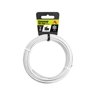 Pinnacle 2mm x 10m Galvanised PVC Coated Wire Rope