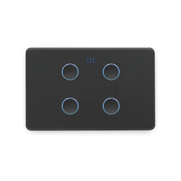DETA White Gloss Grid Connect Smart Quad Gang Touch Light Switch