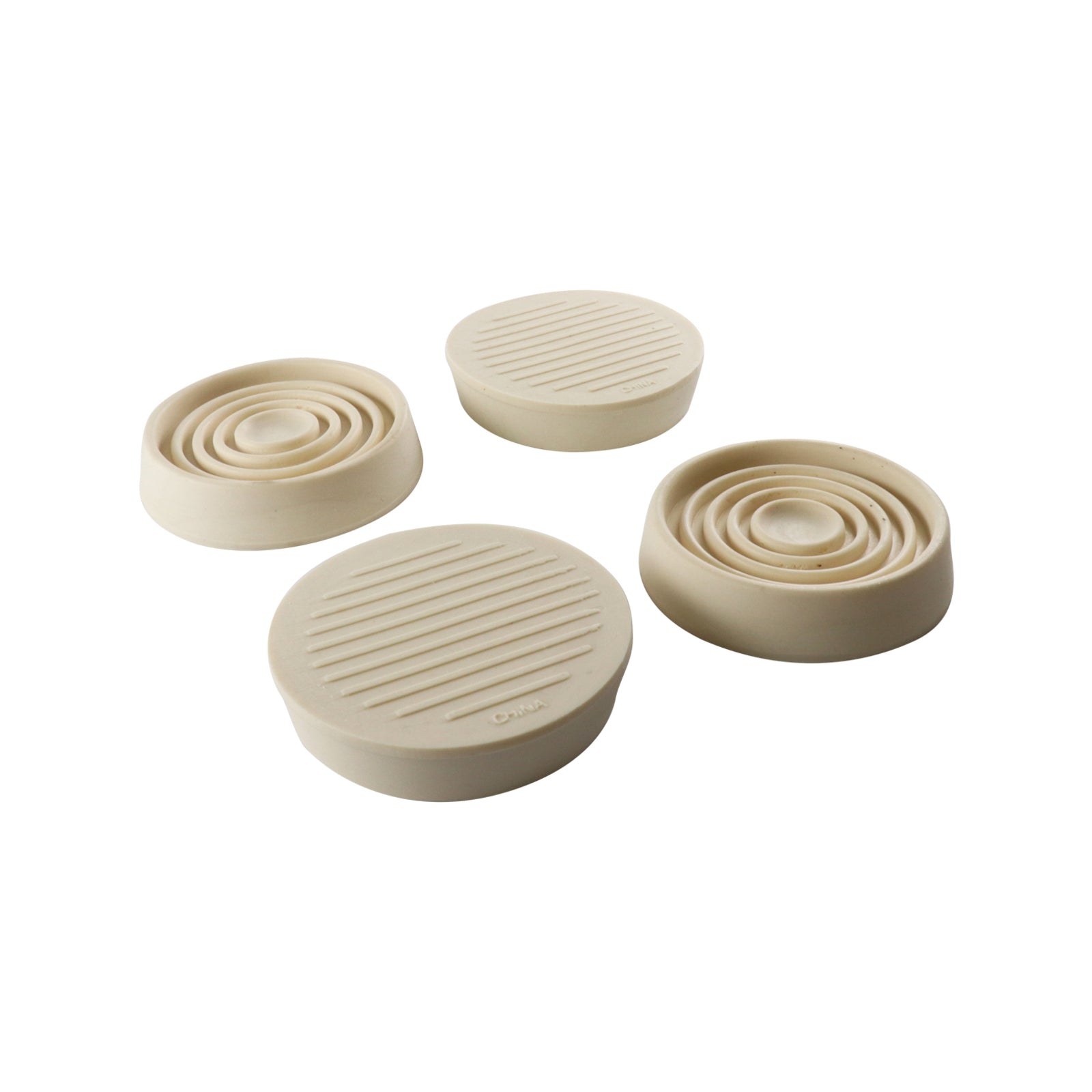 Surface Gard 44mm White Round Rubber Base Castor Cup - 4 Pack - Image 1 of 5