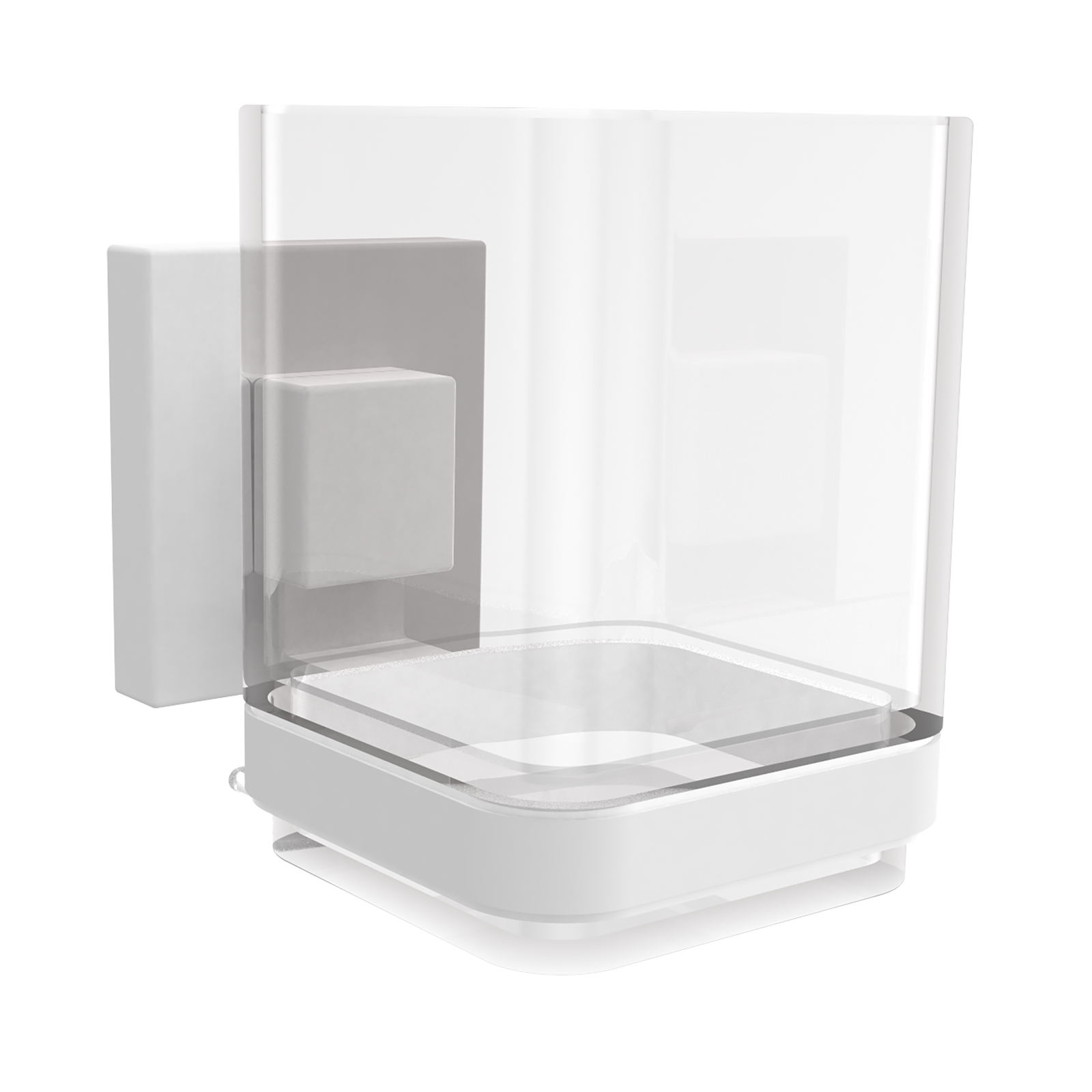 Fusion-Loc Matte White Style Suction Bathroom Tumbler - Image 1 of 3