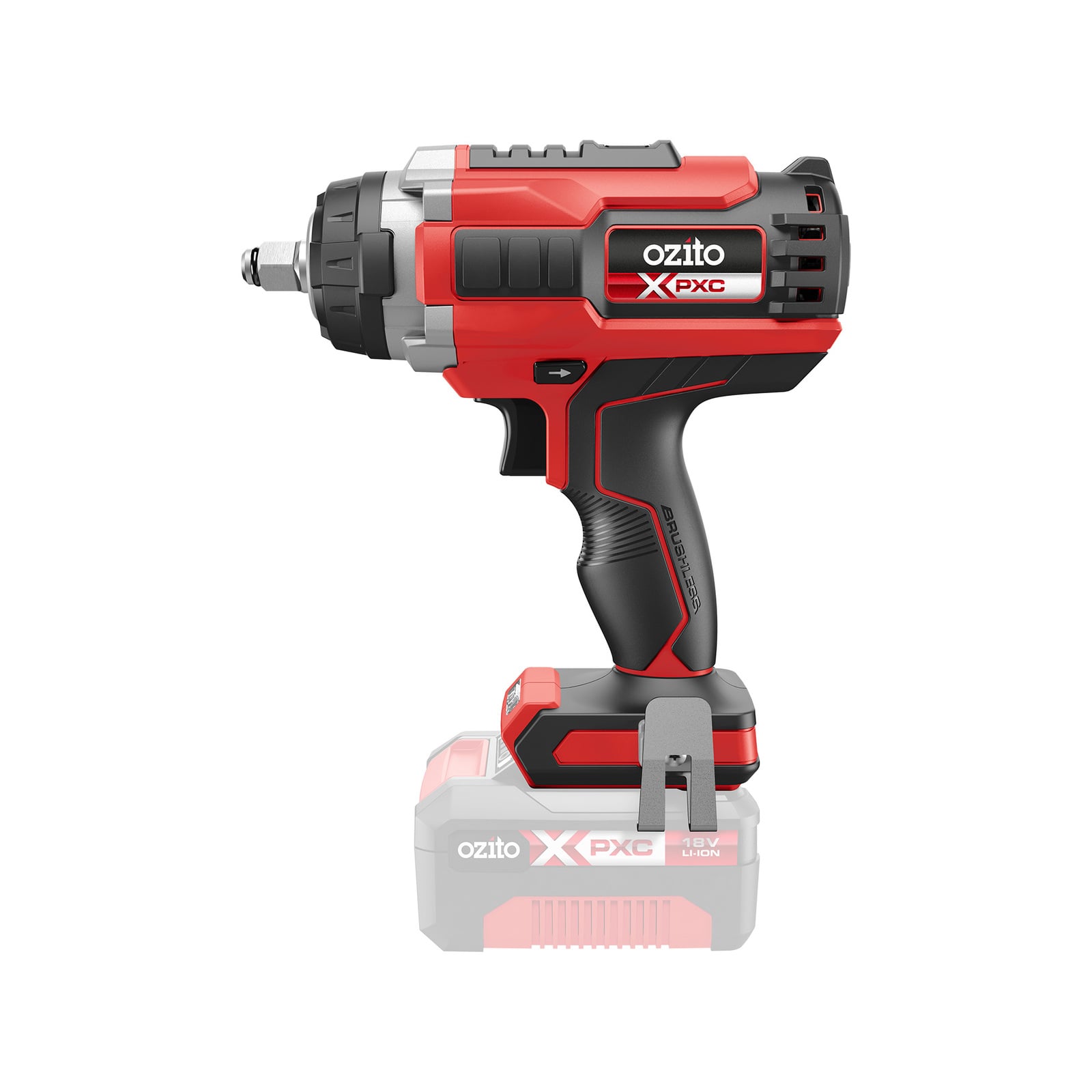 Ozito PXC 18V Brushless 3-Speed 1/2" Impact Wrench - Skin Only - Image 2 of 6