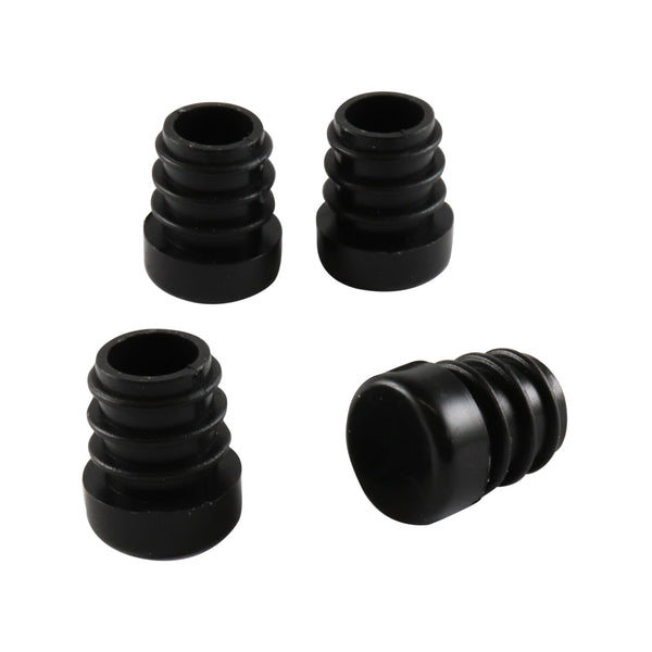 Surface Gard 13mm Black Round Plastic Internal Chair Tip - 4 Pack