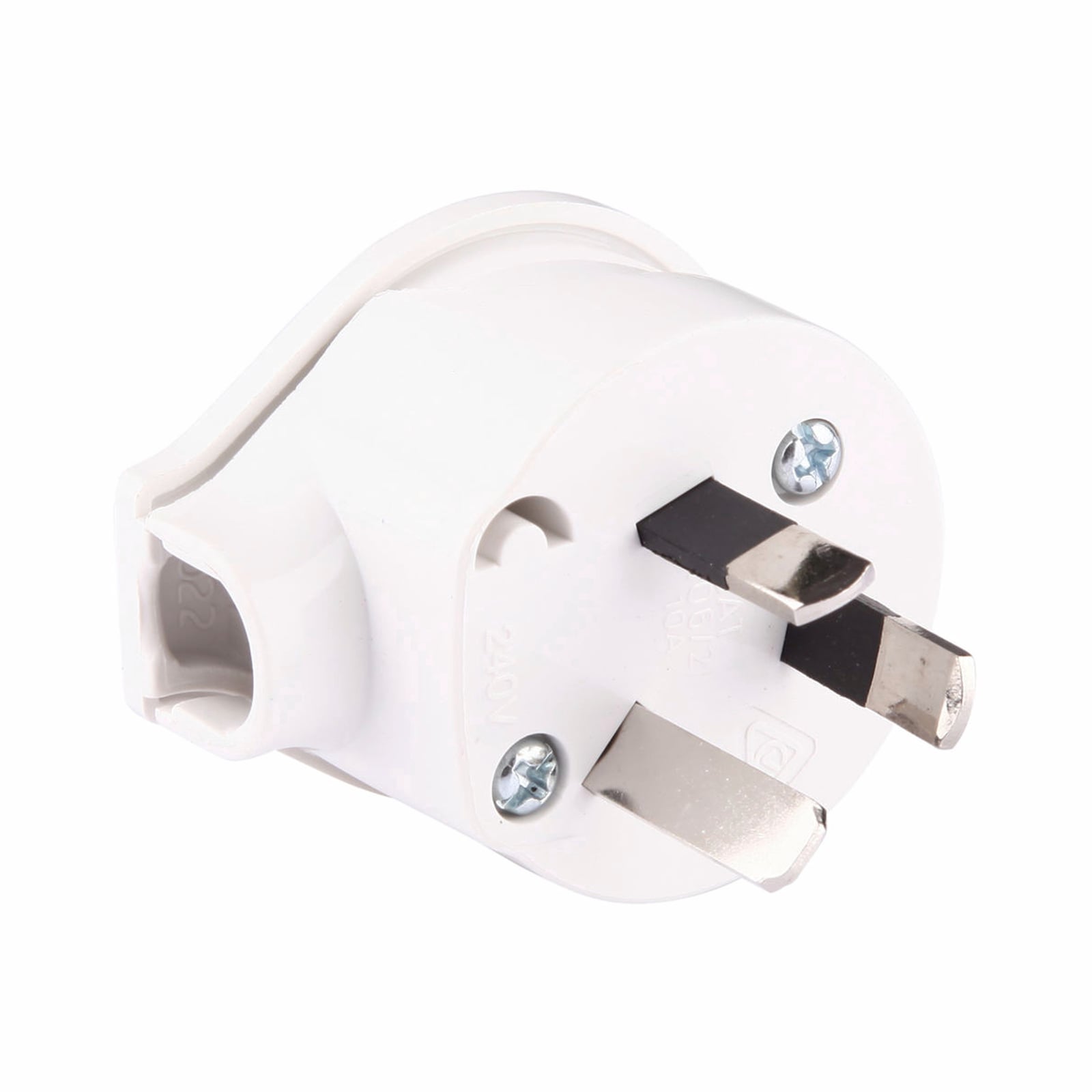 HPM 10A 3 Pin White Electrical Plug Top - Image 1 of 1