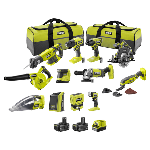 Ryobi 18V ONE+ 12 Piece 4Ah Kit
