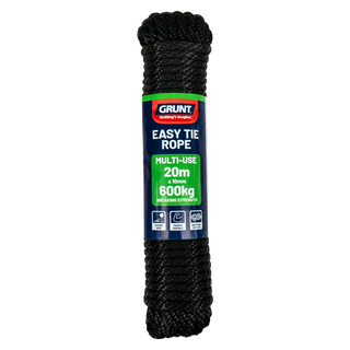 GRUNT 10mm x 20m Black Easy Tie Rope