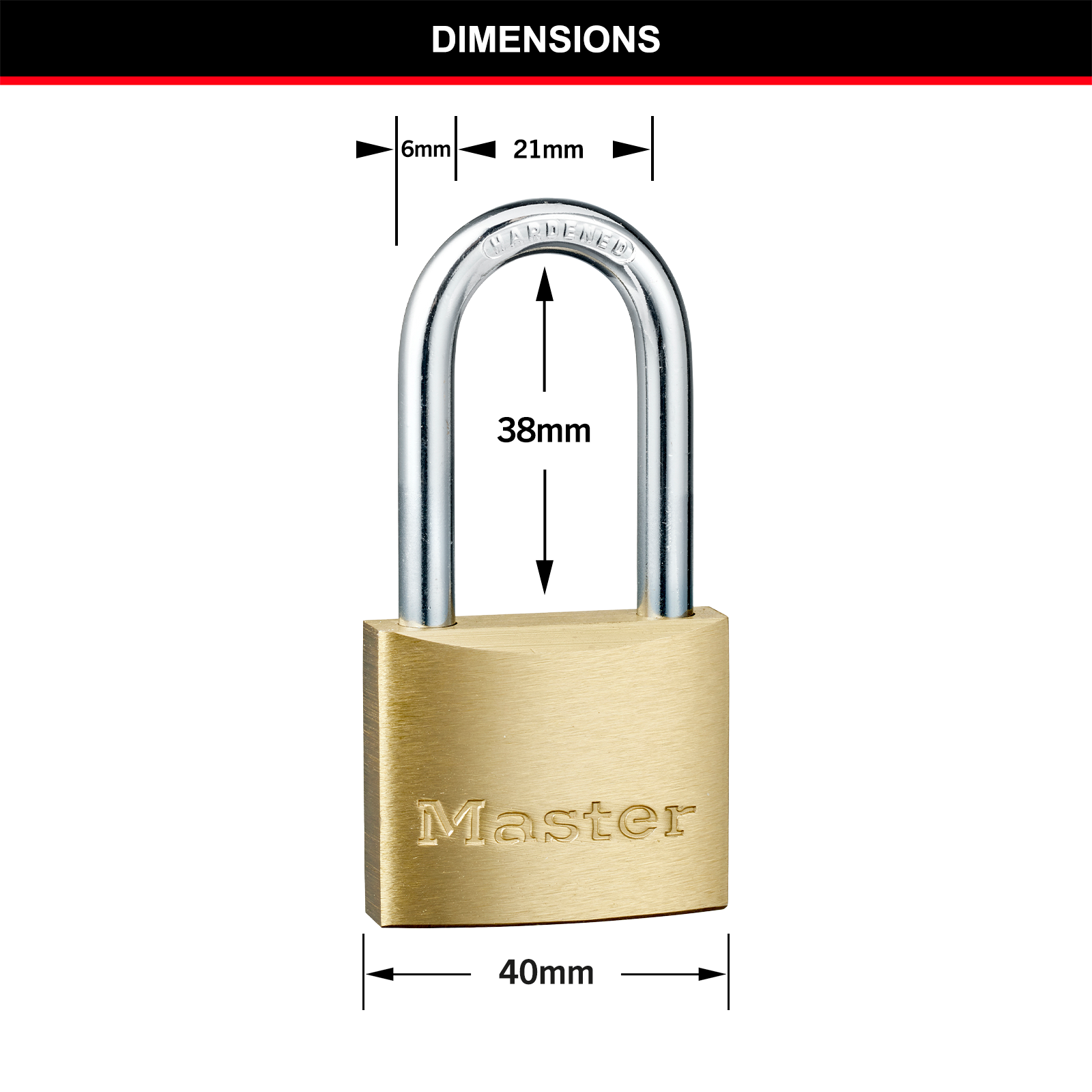 Master Lock 40mm Long Shackle Padlock - 2 Pack - Image 4 of 18