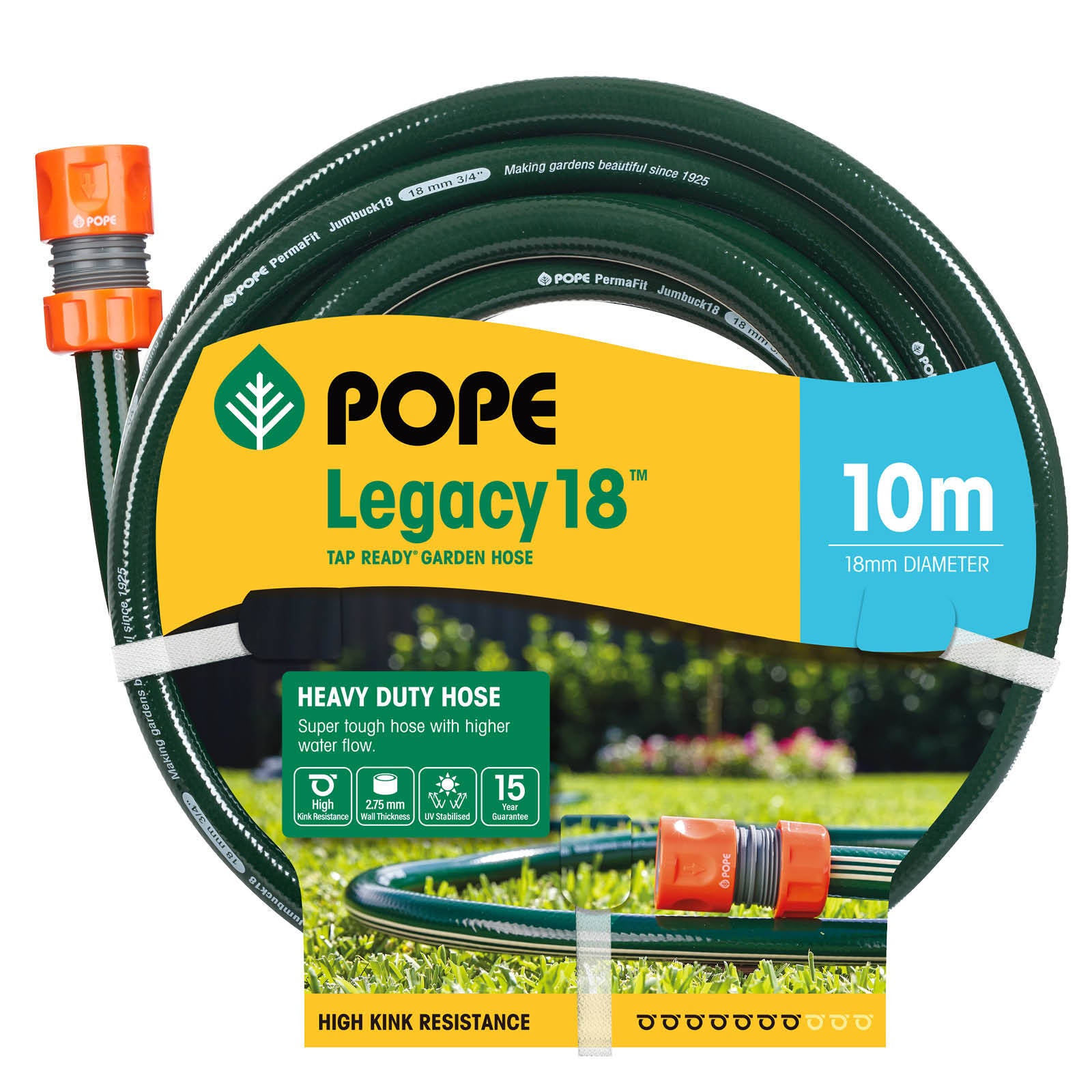 Pope Legacy18 Garden Hose TR 18mm x 10m - Image 1 of 7