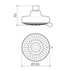 Flexispray Chrome Splash Shower Rose 5 Function - Image 2 of 3