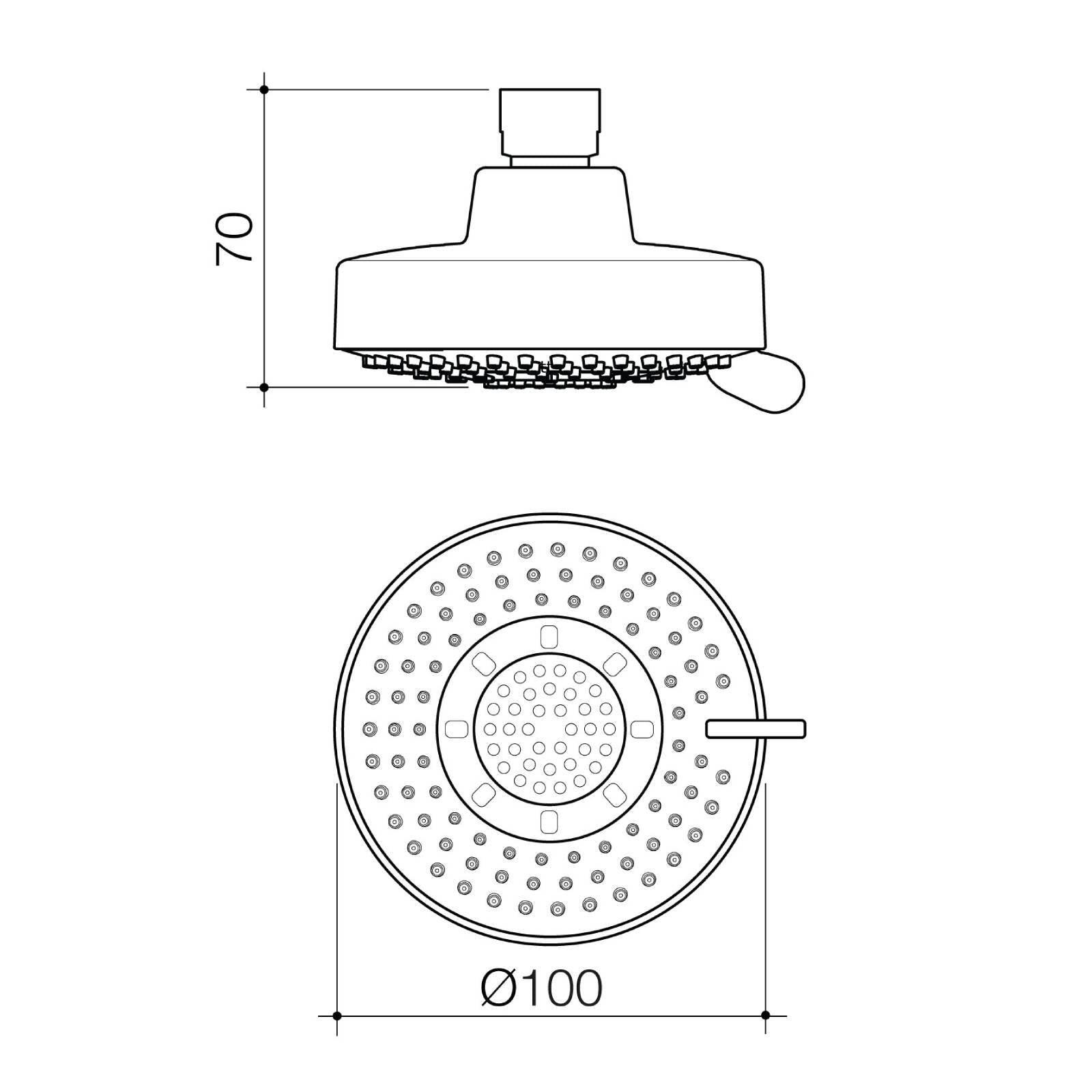 Flexispray Chrome Splash Shower Rose 5 Function - Image 2 of 3
