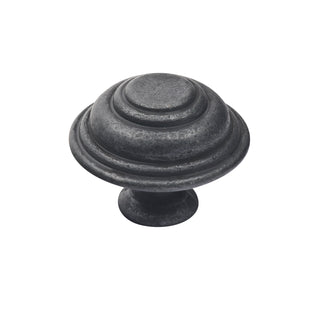 Prestige 34mm Black Cast Iron Cupboard Knob