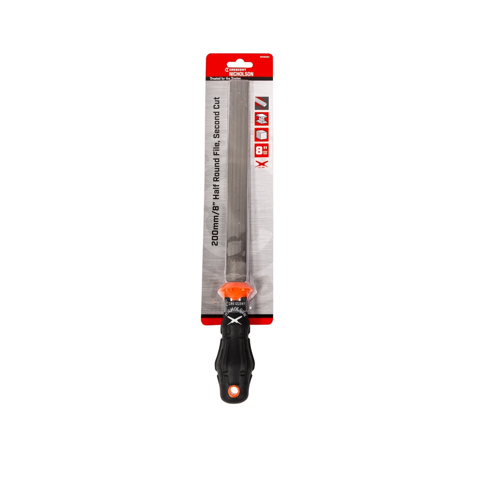 Crescent Nicholson 200mm 8" Half Round Second Cut File - Image 9 of 9