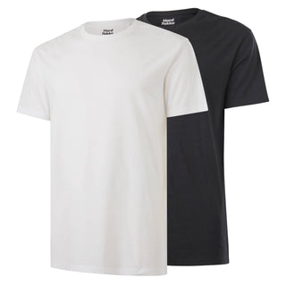 Hard Yakka White / Charcoal 2 Pack Core Tee Bundle - Size L